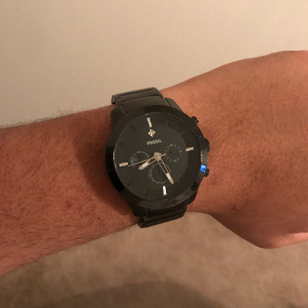 Black Fossil Watch